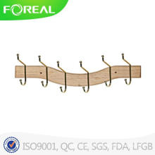 6 Hooks Fashionable Luxury Wood Hanger for Clothes